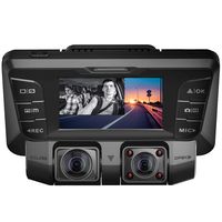 Pruveeo C2 Dash Cam with Infrared Night Vision, Dual 1080P Front and Inside, Dash Camera for Cars Uber Truck Taxi