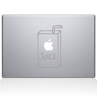 The Decal Guru 1008-MAC-15X-S Apple Juice Vinyl Sticker, 15" Macbook Pro (2016 & newer), Silver
