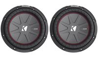 (2) Kicker 43CWR102 10" Dual Voice Coil 2-Ohm Car Audio Subwoofers Totaling 1600 Watt