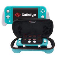 Satisfye - New SwitchGrip Lite Slim Bundle, Turquoise - Accessories Compatible with Nintendo Switch Lite - Bundle includes: Switch Grip Lite, Slim Case. BONUS: 2 Thumbsticks