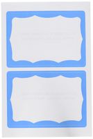 Advantus Writable Badge Stickers, 31/2 x 21/4", White/Blue, Pack of 100 (97048)