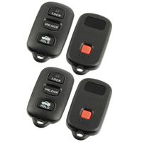 Key Fob Keyless Entry Remote Shell Case & Pad fits Toyota Camry Corolla Matrix Sienna Solara/Pontiac Vibe (GQ43VT14T), Set of 2