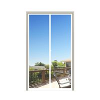 MAGZO Magnet Screen Door 32 x 80, Magnetic Mesh with Heavy Duty for Entry Door Fits Door Size up to 32"x80" Max-White