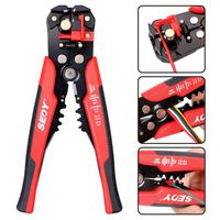 Wire Stripper, SEDY Multi-Function Hand Tool, Wire Stripping Tool/Cutting Pliers Tool, Self-Adjusting 8", Crimping 10-24 AWG (0.2~6.0mm²)-The Christmas Red.