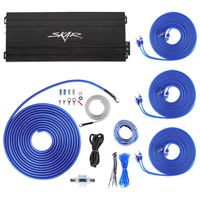 Skar Audio SK-M9005D 900 Watt 5-Channel Car Amplifier with 8 Gauge OFC Amp Wiring Kit Bundle
