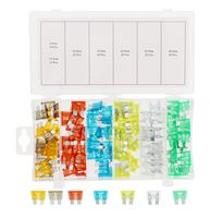 ABN 120-Piece Standard Fuse Assortment, 5, 7.5, 10, 15, 20, 25, 30 AMP - Regular ATM Blade Fuses for Cars, Trucks, Boats