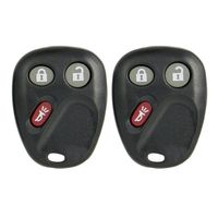 Keyless2Go New Replacement Shell Case and Button Pad for Remote Key Fob with FCC LHJ011 - Shell ONLY (2 Pack)
