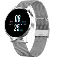 Orphun Smart Watch Fitness Tracker Color Screen Heart Rate Sleep Monitor Calorie Counter Pedometer Camera Stainless Steel Silver