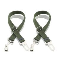 Dog Seat Belt, Harness Car Safety Seatbelt 2 Packs, Adjustable Nylon Strap and Universal Clip for Buckle up Dogs Puppy Cats Pets,Shock Absorbing for Safe Travel - Green