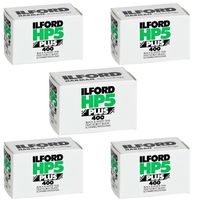 Pack of 5 Ilford 1574577 HP5 Plus, Black and White Print Film, 35 mm, ISO 400, 36 Exposures