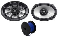 (2) Kicker 40PS694 6x9 180w ATV/UTV/RZR/Motorcycle/Polaris Speakers+Marine Wire