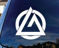 BJJ Gracie Jiu Jitsu Logo - Vinyl 4" wide (Color: WHITE) decal laptop tablet skateboard car windows stickers