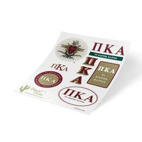 Pi Kappa Alpha Pike Standard Sticker Sheet Decal Laptop Water Bottle Car (Full Sheet - Standard)