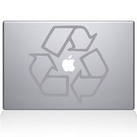 The Decal Guru Go Green Recycle MacBook Decal Vinyl Sticker - 15" MacBook Pro (2015 & Older) - Silver (1068-MAC-15P-S)