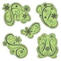 Inkadinkado Stamping Gear Cling Stamps, Winter Swirls