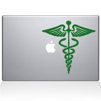 The Decal Guru Medical Symbol MacBook Decal Vinyl Sticker - 13" MacBook Air - Green (1127-MAC-13A-LG)