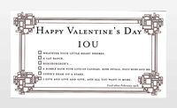 IOU Valentine card