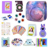 Amarcor Instax Mini 9 Camera Accessories Set for Fujifilm Instax Mini 9/ Mini 8/ Mini 8+ Camera,Includes Mini 9 Case/Albums/Six Color Filters/Selfie Lens/Camera Sticker (12 in 1 Meteor)