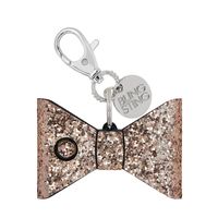 Personal Safety Alarm for Women - Ahh!-larm! Self-Defense Personal Panic 115 Decibel Alarm Keychain for Women with LED Safety Light and Clip, Rose Gold Glitter Bow