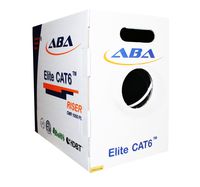 Infinity Cable CAT6 CMR Riser 23AWG UTP, 1000ft, 550MHz Solid, 100% Bare Copper, UL Certified, Easy to Pull (Reelex II) Box, Ethernet Cable, White