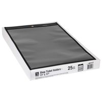C-Line Shop Ticket Holders, Stitched, One Side Clear, 11" x 17", Box of 25 (45117)