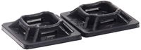 Adhesive Cable Tie Mount, 0.14" Slot Width, 0.75" Width, 0.14" Height, 0.75" Length, Black