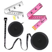 Measuring Tape, Retractable Tape Measure for Body 4 Pack Measurement Tape Ruler Tape for Sewing Tailor Seamstress Mini Tape Measure Black, White and Pink