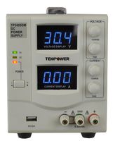 TekPower TP3005DM Linear Adjustable Digital DC Power Supply 30V 5A with a 5V/2A USB Port,Lab Grade, Super Clean and Quiet