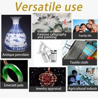 Magnifying glass 1,2-in-1 Universal 60X Phone Camera Microscope Mini Portable Clip-on Magnifying Glass With LED/UV Lights For Smart Phones