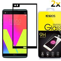 [2-Pack] for LG V20 Screen Protector Glass, Khaos Full Cover Tempered Glass Screen Protector, ([2-Pack] for for LG V20)