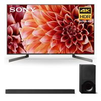 Sony XBR-75X900F 75" BRAVIA 4K Ultra HD HDR Smart TV and HT-X9000F 2.1-Channel Dolby Atmos Sound Bar with Subwoofer