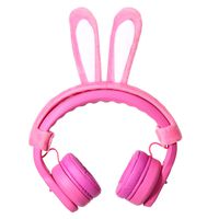 Pink DIY Rabbit Ear Elesound On-Ear Wired Over Ear Kids Headphones Toddler Headphones with Microphone and Sharing Port Volume Limiting Girls Headphones for Kids Safe Durable Child Children Headphones