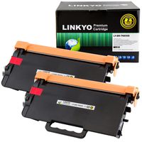LINKYO Compatible Toner Cartridge Replacement for Brother TN850 TN-850 TN820 (Black, High Yield, 2-Pack)