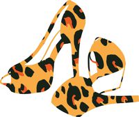 hBARSCI High Heels Vinyl Decal - 5 Inches - for Cars, Trucks, Windows, Laptops, Tablets, Outdoor-Grade 2.5mil Thick Vinyl - Leopard Print