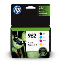 HP 962 | 4 Ink Cartridges| Black, Cyan, Magenta, Yellow | 3HZ99AN, 3HZ96AN, 3HZ97AN, 3HZ98AN