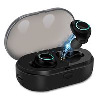 U-ROK Bluetooth 5.0 Wireless Earbuds with 500mAh Charging Case, Touch Control Sports Earphones in-Ear IPX5 Waterproof HD Stereo Sweatproof Headphones with Built-in Mic for Gym and Running (Black)
