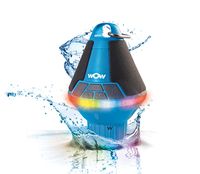 Wow World of Watersports Wow-Sound Speaker, Bluetooth, Waterproof, Shockproof, Floating Speaker, with Long Battery Life, LED Lights, and Cup Holder (Blue)