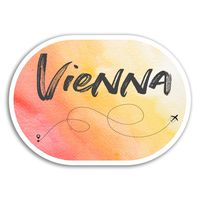 2 x 10cm Vienna Vinyl Stickers - Austria Travel Sticker Laptop Luggage #17850 (10cm Wide)