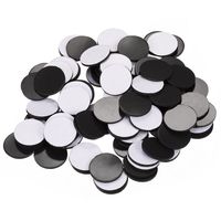 Pangda Flexible Rubber Magnets Discs 3/4 Inch Round Magnetic Discs with Adhesive Backing, 100 Pieces