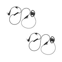 2 Pack Maxtop AEH2000-H1 D-Sharp Earhanger Earphone for Hytera HYT TC-500 TC-508 TC-518 TC-600 TC-620 TC-700 RCA XR150