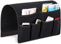 Joywell Sofa Armrest Organizer, Couch Arm Chair Caddy with 6 Pockets for Magazine, Books, TV Remote Control, Cell Phone, iPad (Dark Gray)