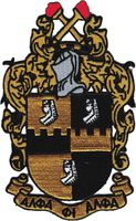 Alpha Phi Alpha Shield Iron-On Patch [Black - 5"]