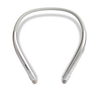 EXFIT BCS-700 Wireless Bluetooth Headphones, Retractable Earbuds, Splash and Sweat Resistant, Siri and Google Assistant Compatible, Auto Answer on Earbud Pull (Silver)