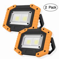 OTYTY 2 COB 30W 1500LM LED Work Light, Rechargeable Portable Waterproof LED Flood Lights for Outdoor Camping Hiking Emergency Car Repairing and Job Site Lighting (2 Pack)