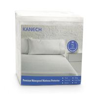 KANECH Premium Hypoallergenic Waterproof Mattress Protector,100% Cotton Terry Top Surface, Bed Bug Mattress Cover for Queen Beds 60 Inches x 80 Inches,15 Year Warranty