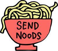 Send Noods Vinyl Sticker 3 inches (Set of 2)