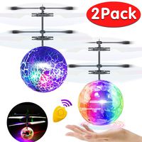 2 Pack Flying Ball Kids Toys RC Flying Toys Hand Controlled Helicopter Infrared Induction RC Flying Light Up Ball for Boys Girls Valentines Day Toys Gift Indoor Outdoor Games RC Drone Toy Rechargeable