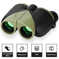 Compact Binoculars for Adults, UncleHu 12x25 Small Kids Binoculars with High Resolution Waterproof for Bird Watching,Hunting, Travel - Birthday Present for Family, Outdoor Gift for Children (Green)