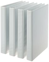 AmazonBasics 3-Ring Binder, 1 Inch - White, 4-Pack