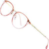 ATTCL Blue Light Blocking Glasses Women Round Anti Blue Light Computer Glasses UV400 Anti Eyestrain 19702pink